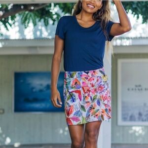 Rip Skirt Hawaii Wrap‎ Skirt Length 2 Wildflower Watercolor Water Repellant L